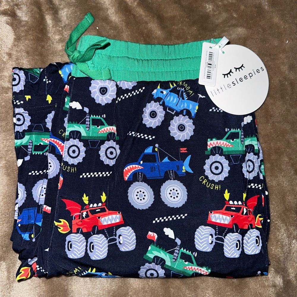 S Men’s Little Sleepies Monster Truck Pajama Pants